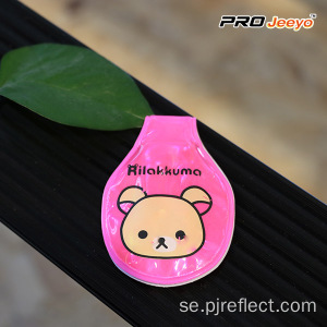 Reflekterande Pink Bear Led Magnetic Clip